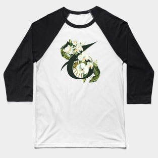 Capricorn Horoscope Zodiac White Orchid Design Baseball T-Shirt